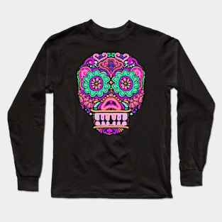 Sugar Skull Scary Long Sleeve T-Shirt